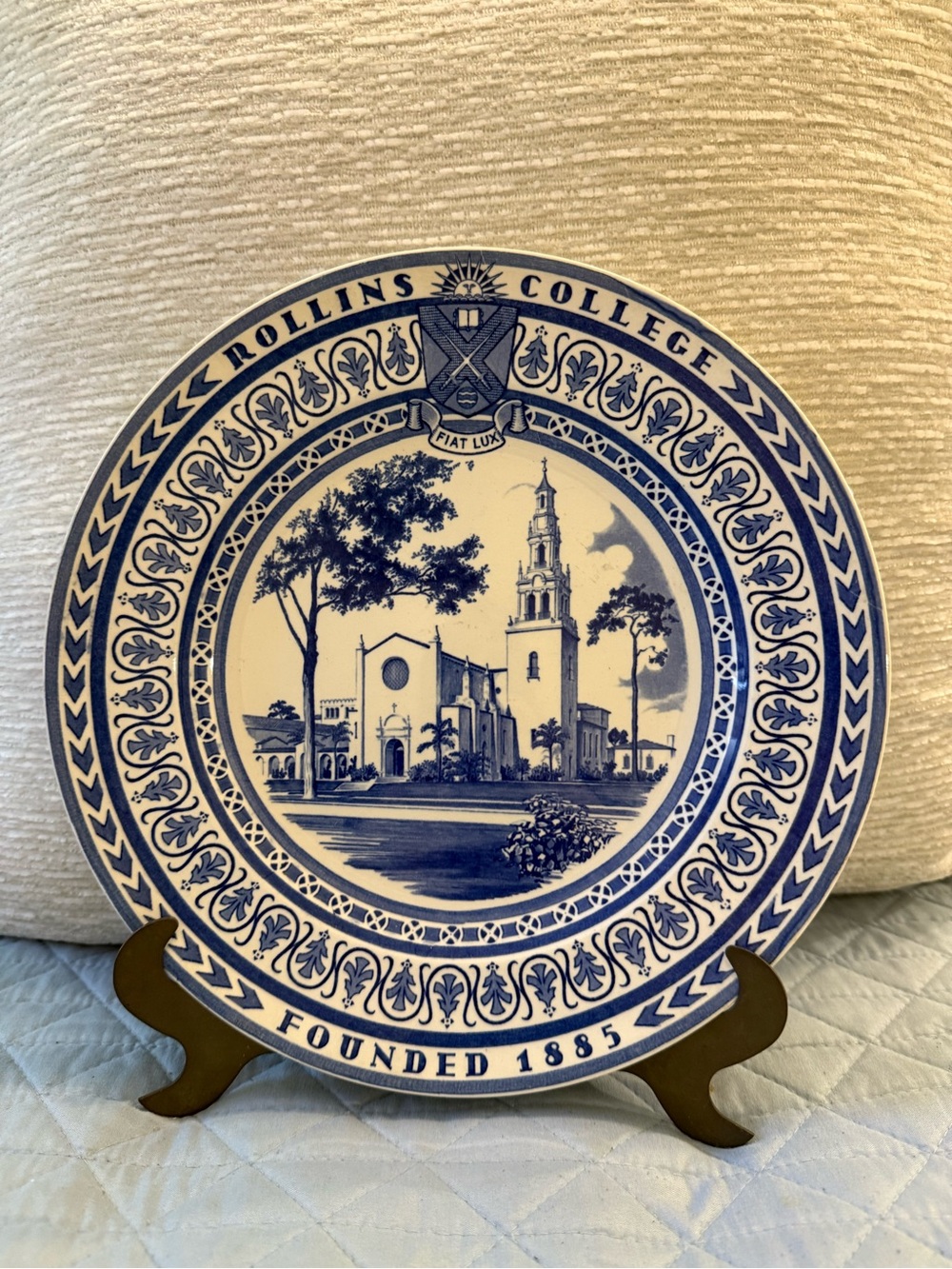 Blue & White Commemorative Plate